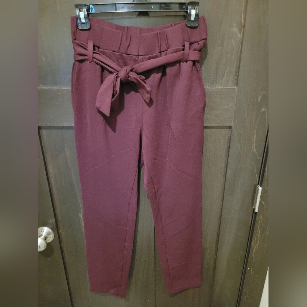 Worthington Purple High-Waisted Trousers -Women's Size Small